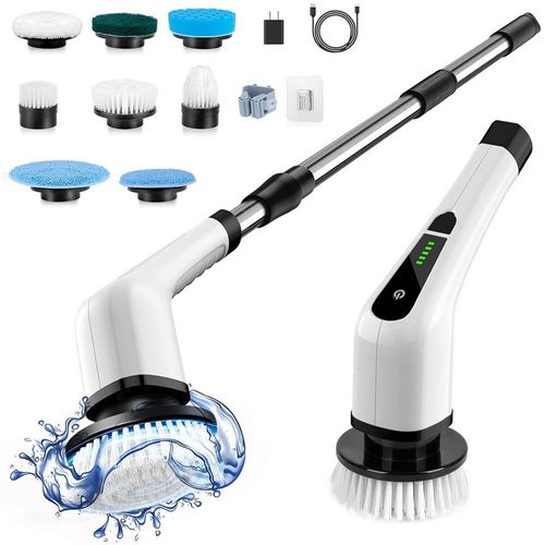 Sunshine Cordless Electric for Spin Scrubber 7 Replaceable Shower Cleaning Brush for Baby-Friendly Tub and Tile Plastic Material