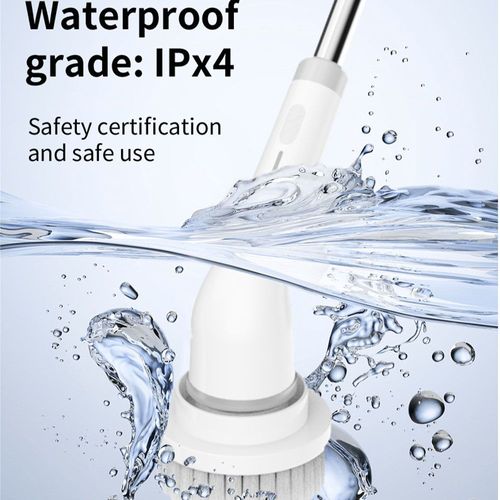 Sunshine Cordless Electric for Spin Scrubber 7 Replaceable Shower Cleaning Brush for Baby-Friendly Tub and Tile Plastic Material