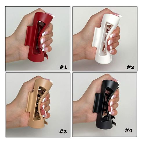 Soft Silicone Hair Claw New Trendy Rubber Square Hollow Out Shark Hair Clips Women Girls Gentle Hair Clips