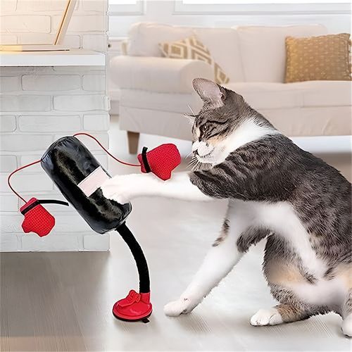 Innovative Interactive Mini Boxing Punching Cat Bag Toy PP Material Cat Toys for Kittens Style Pet Toys