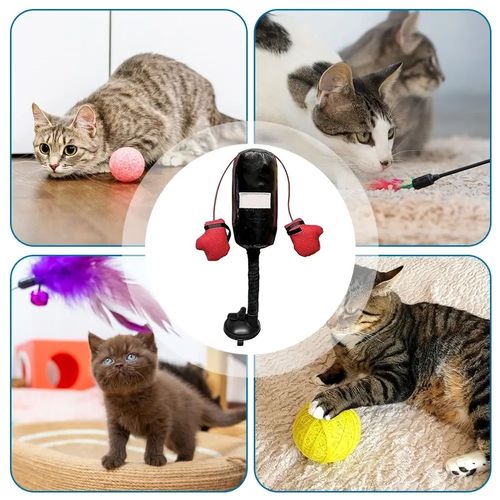 Innovative Interactive Mini Boxing Punching Cat Bag Toy PP Material Cat Toys for Kittens Style Pet Toys