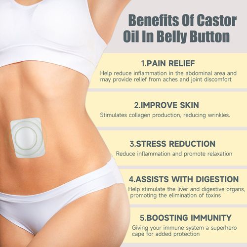 Low Value Castor Oil Wraps Organic Pressed Castor Oil Pack One-off Belly Button Sticker Breathable Castor Oil Belly Button Patch