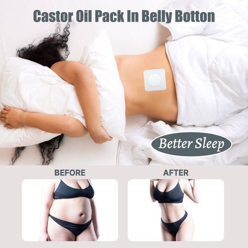 Low Value Castor Oil Wraps Organic Pressed Castor Oil Pack One-off Belly Button Sticker Breathable Castor Oil Belly Button Patch