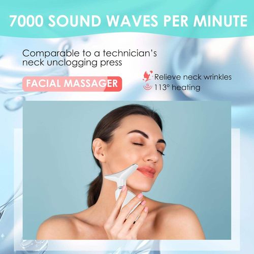 Cervical Massager Neck Beauty Instrument Multifunctional Neck Massager Removes Neck Lines and Nasal Lines Vibration Heat Compress Beauty Instrument
