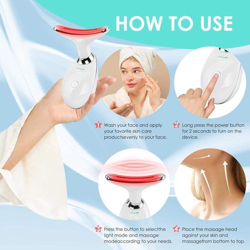 Cervical Massager Neck Beauty Instrument Multifunctional Neck Massager Removes Neck Lines and Nasal Lines Vibration Heat Compress Beauty Instrument