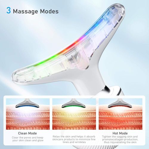 Cervical Massager Neck Beauty Instrument Multifunctional Neck Massager Removes Neck Lines and Nasal Lines Vibration Heat Compress Beauty Instrument