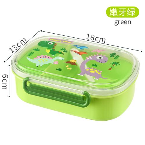 New Arrival Cute Plastic Kids Bento Box with Spoon Microwave Safe BPA Free Leakproof School Food Storage Container
