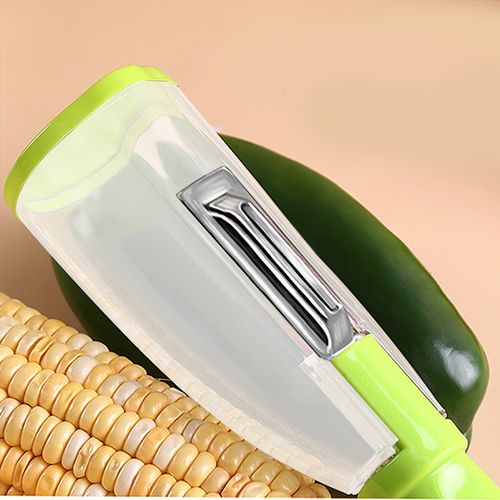 Multi-Functional Stainless Steel Manual Peeler with PP Storage Cup | Kitchen Tool for Fruits & Vegetables, Keeps Hands Clean While Peeling