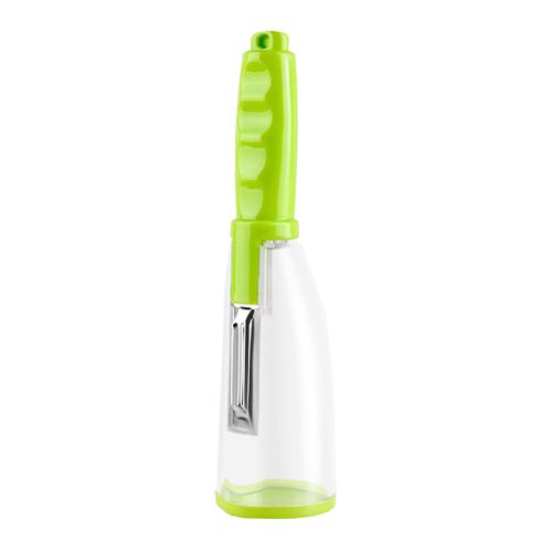 Multi-Functional Stainless Steel Manual Peeler with PP Storage Cup | Kitchen Tool for Fruits & Vegetables, Keeps Hands Clean While Peeling
