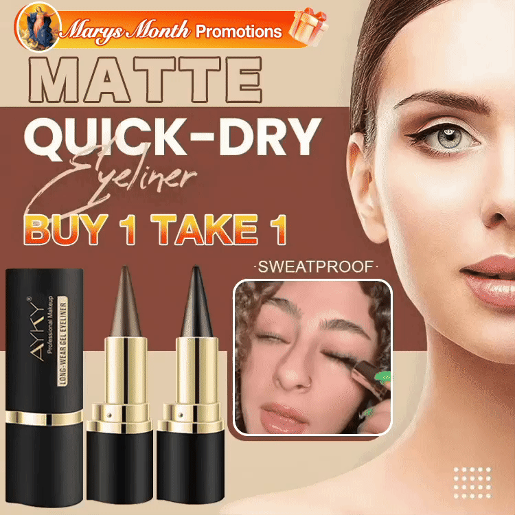 Waterproof Matte Quick-dry Eyeliner - Silky smooth application in just one second - Lasts up to 12h, smudge-proof and ultra-smooth