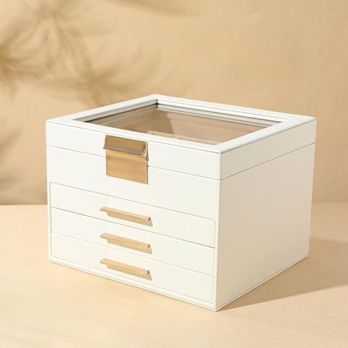 💎🗄️ 4 Layer Glass Lid Jewelry Drawer Organizer ✨💍