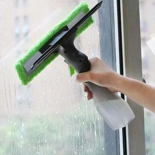 Spray Window Brush Glass Door Window Cleaning Tools with Water Bottle