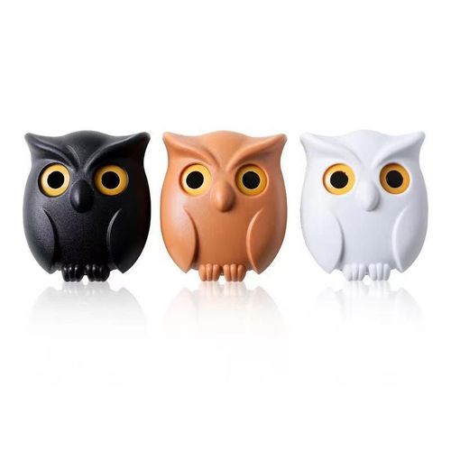 triple act,Automatic Open Close Eyes Keychain Hooks Owl Magnetic Key Holder