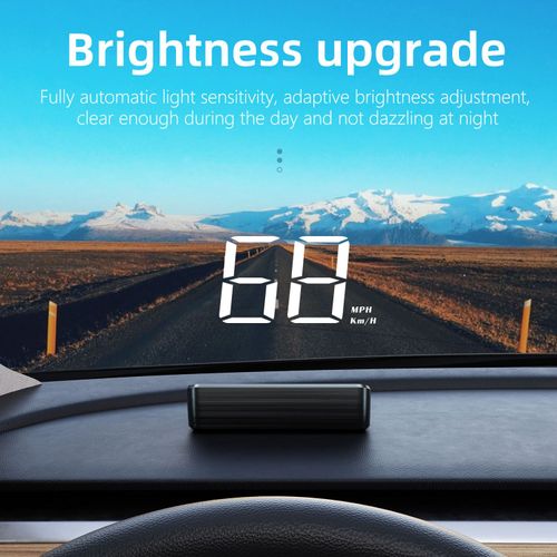 Automotive electronic windscreen head-up speed display
