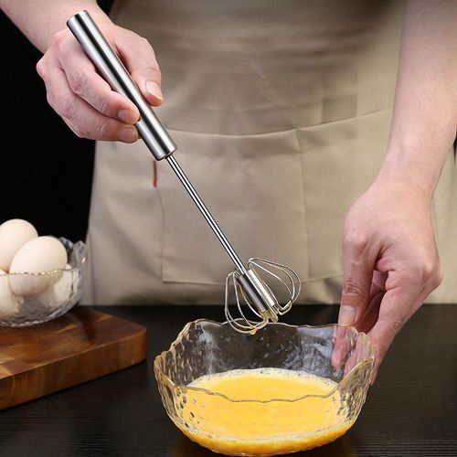 Rotary semi-automatic whisk