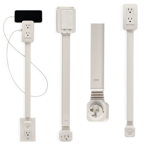 stretchable Power socket extender 2 sockets 180° swivelling