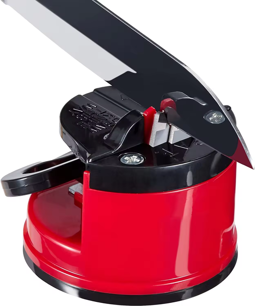 Knife sharpening tool with suction cup