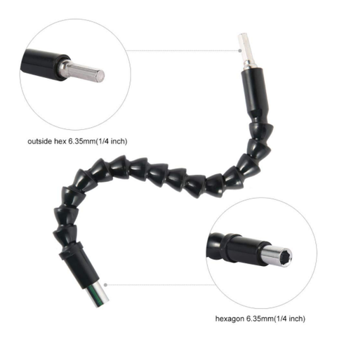 Flexible Electric Drill Shaft Bit Extension Screwdriver Bit Holder Connect