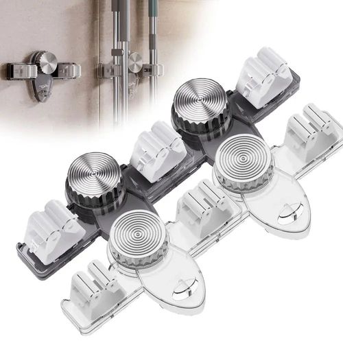 Suction Cup Mop Hanger for Bathroom Kitchen Office Home