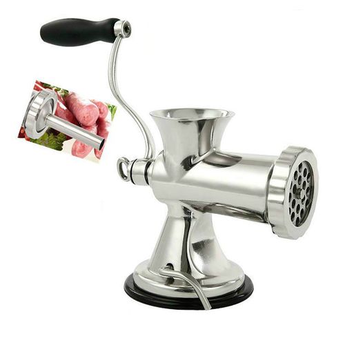 Manual stainless steel enema meat grinder
