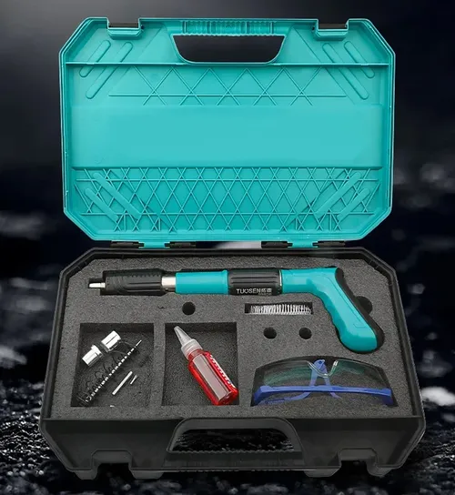 🔥💯Cement wall nails wall fastening steel nail gun concrete nail gun mini portable steel nail gun + 100 disc nails💫🎉👇
