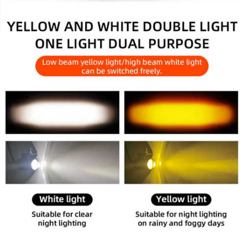 Mini LED Driving Lamps with Switch, Dual Color High Luminance Spotlight for Trucks