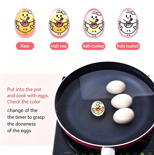 Egg-boiling Timer Kitchen Creative Egg Boiling Timer Hot Spring Egg Soft-Baked Egg Monitor Reminder Device