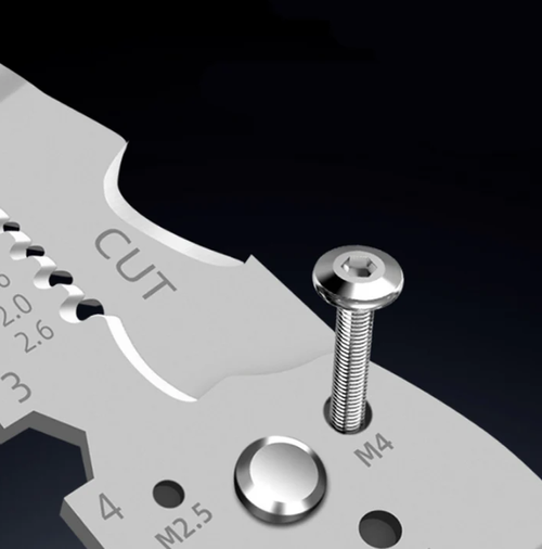 Multifunctional electrician's folding wire stripper with cutting and splitting function