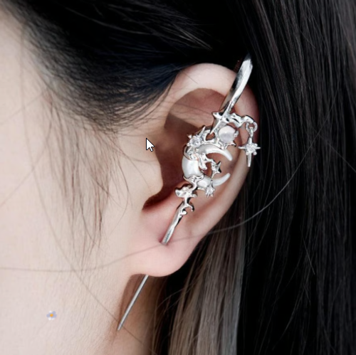 MYTH OF THE MOON Ear Hook Needle Piercing Earring♥