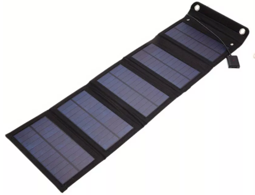 Portable foldable solar panel with USB
