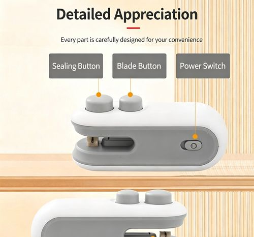Mini USB Rechargeable Bag Sealer, 2-in-1 Heat Sealer & Cutter