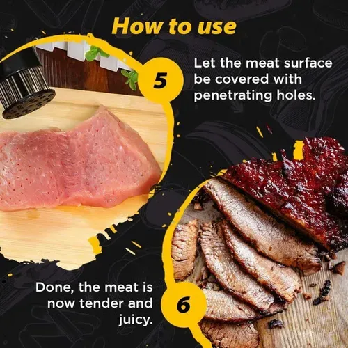 ❄️🥩Stainless Steel Meat Tenderizer Needle 21 Pin Steak BBQ Kitchen Cooking Tool