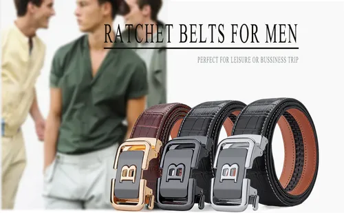 🎁Men's Crocodile-Patterned Automatic Buckle Belt🖤