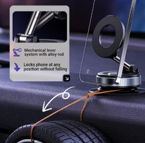 💥Retractable Car Phone Mount - 360° Magnetic Holder