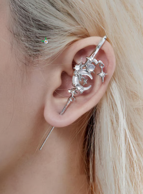 MYTH OF THE MOON Ear Hook Needle Piercing Earring♥