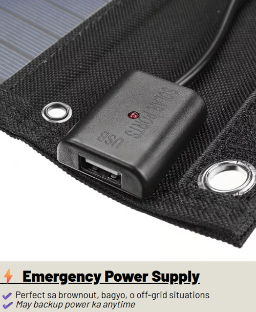 Portable foldable solar panel with USB