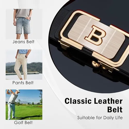 🎁Men's Crocodile-Patterned Automatic Buckle Belt🖤