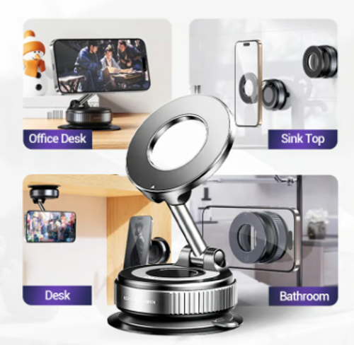 💥Retractable Car Phone Mount - 360° Magnetic Holder