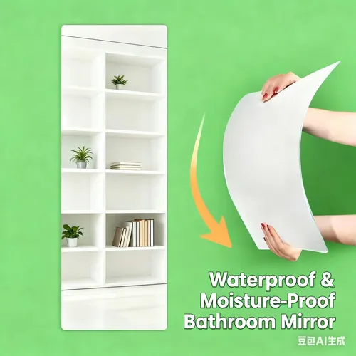 Unbreakable Flexible Acrylic Full-Body Mirror Stickers (Dorm&Bedroom&Bathroom&Wardrobe Inner)