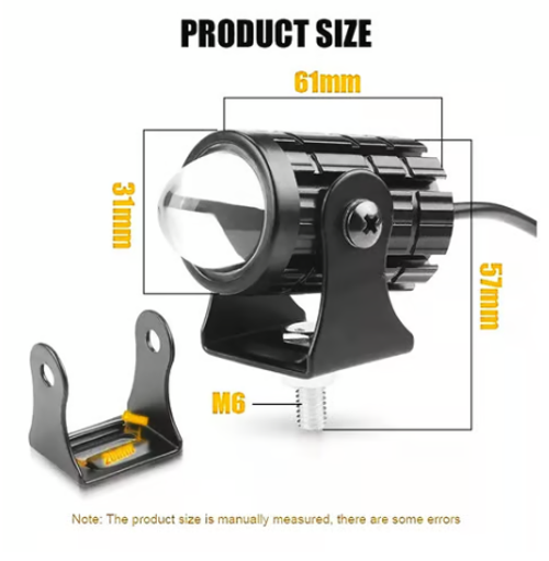 Mini LED Driving Lamps with Switch, Dual Color High Luminance Spotlight for Trucks