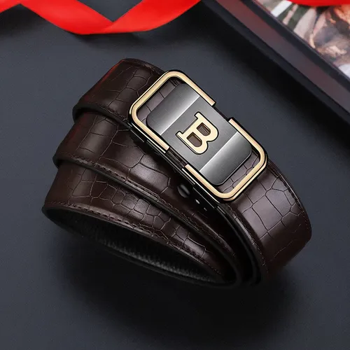 🎁Men's Crocodile-Patterned Automatic Buckle Belt🖤