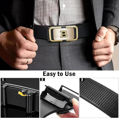 🎁Men's Crocodile-Patterned Automatic Buckle Belt🖤