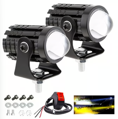 Mini LED Driving Lamps with Switch, Dual Color High Luminance Spotlight for Trucks