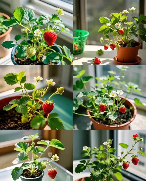 🍓Strawberry Seeds Seasonal Cream Strawberry Pot Plant Home Balcony Growing Hardy