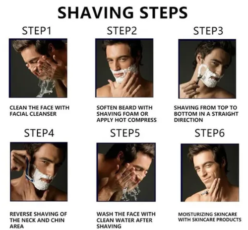 25-Piece Men's Razor Blade Replacement Set with Free Handle - Ultra Sharp Stainless Steel Blades for Smooth Shaving