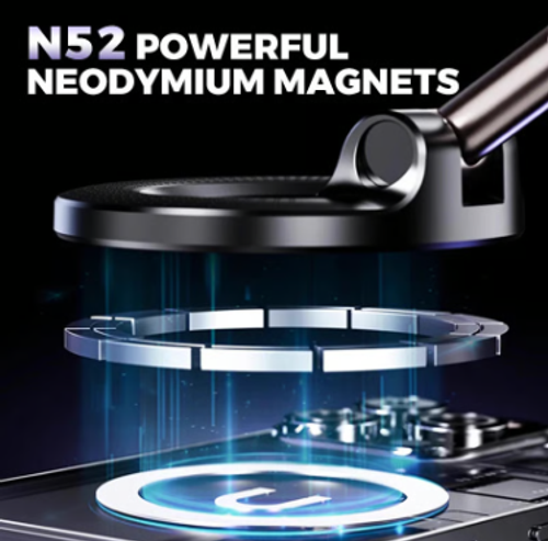 💥Retractable Car Phone Mount - 360° Magnetic Holder