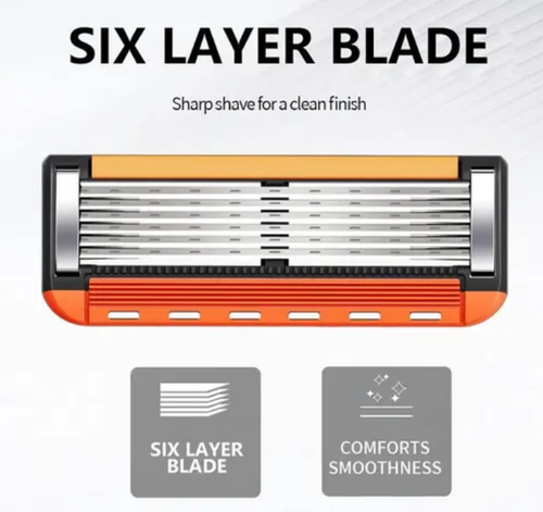 25-Piece Men's Razor Blade Replacement Set with Free Handle - Ultra Sharp Stainless Steel Blades for Smooth Shaving