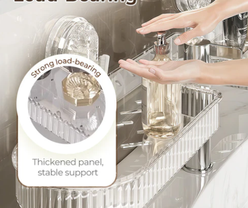 🚰 50% OFF HOT SALE 2026! ✨ Universal Removable Faucet Storage Rack - Expandable Design with Drainage Holes for Kitchen & Bathroom Organization 🛁💫