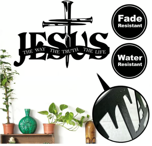 ✝️ Vintage Metal Cross Wall Art 🏡✨ Includes Nails