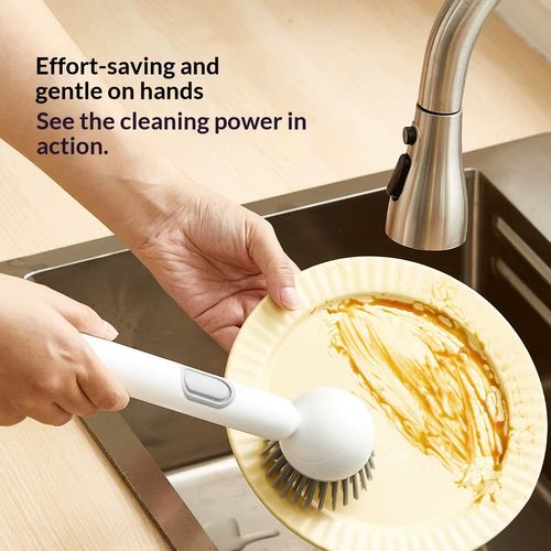 Rotatable pot brush